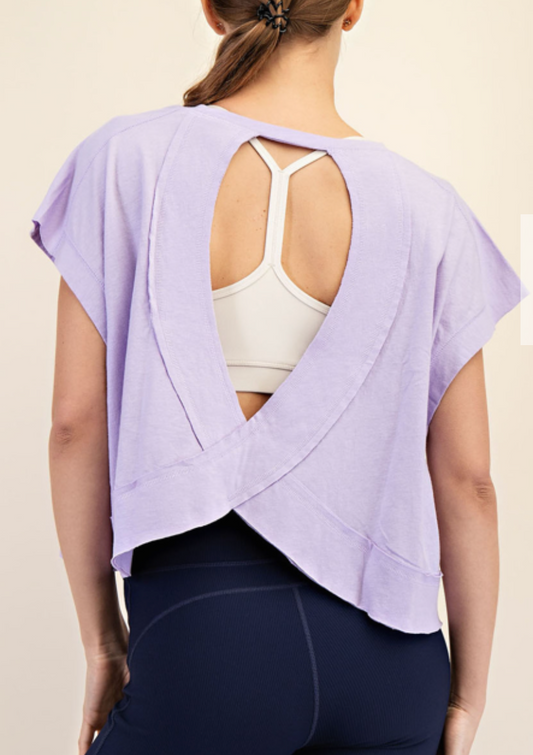 Fig Open Back Top | Lavender