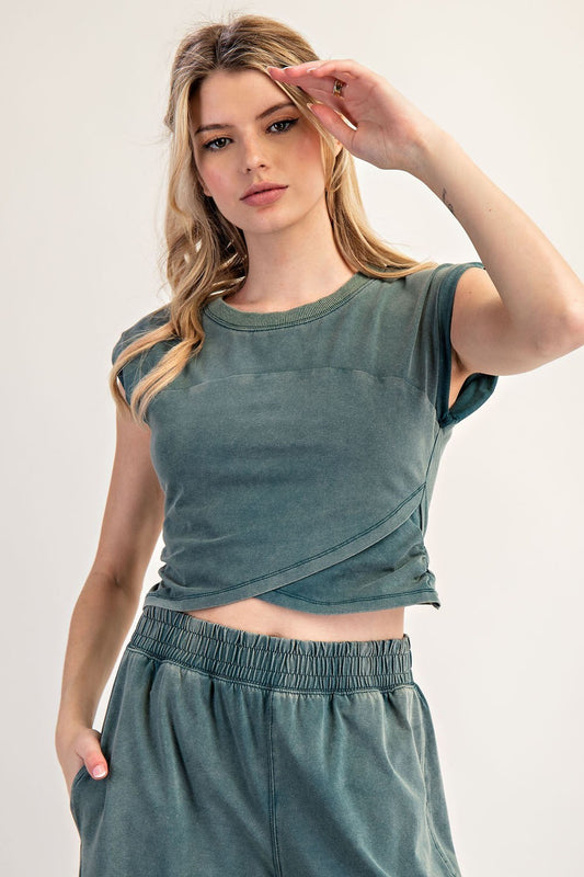 Record Year Crop Top | Teal