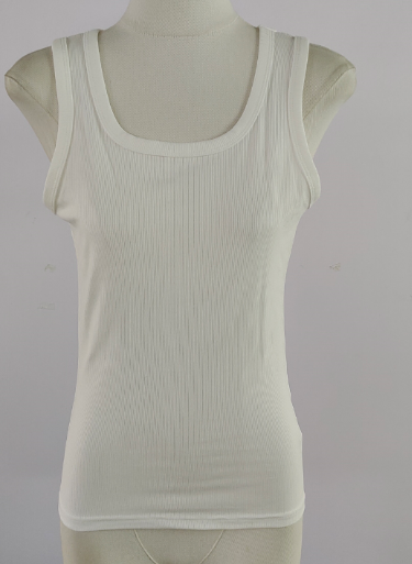 Clark Scoop Tank Top | White