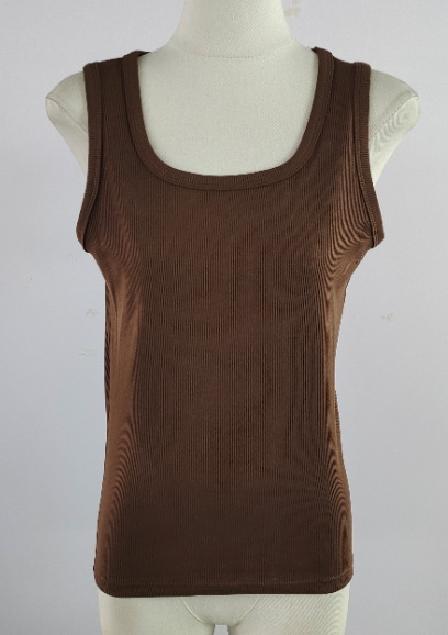 Clark Scoop Tank Top | Brown