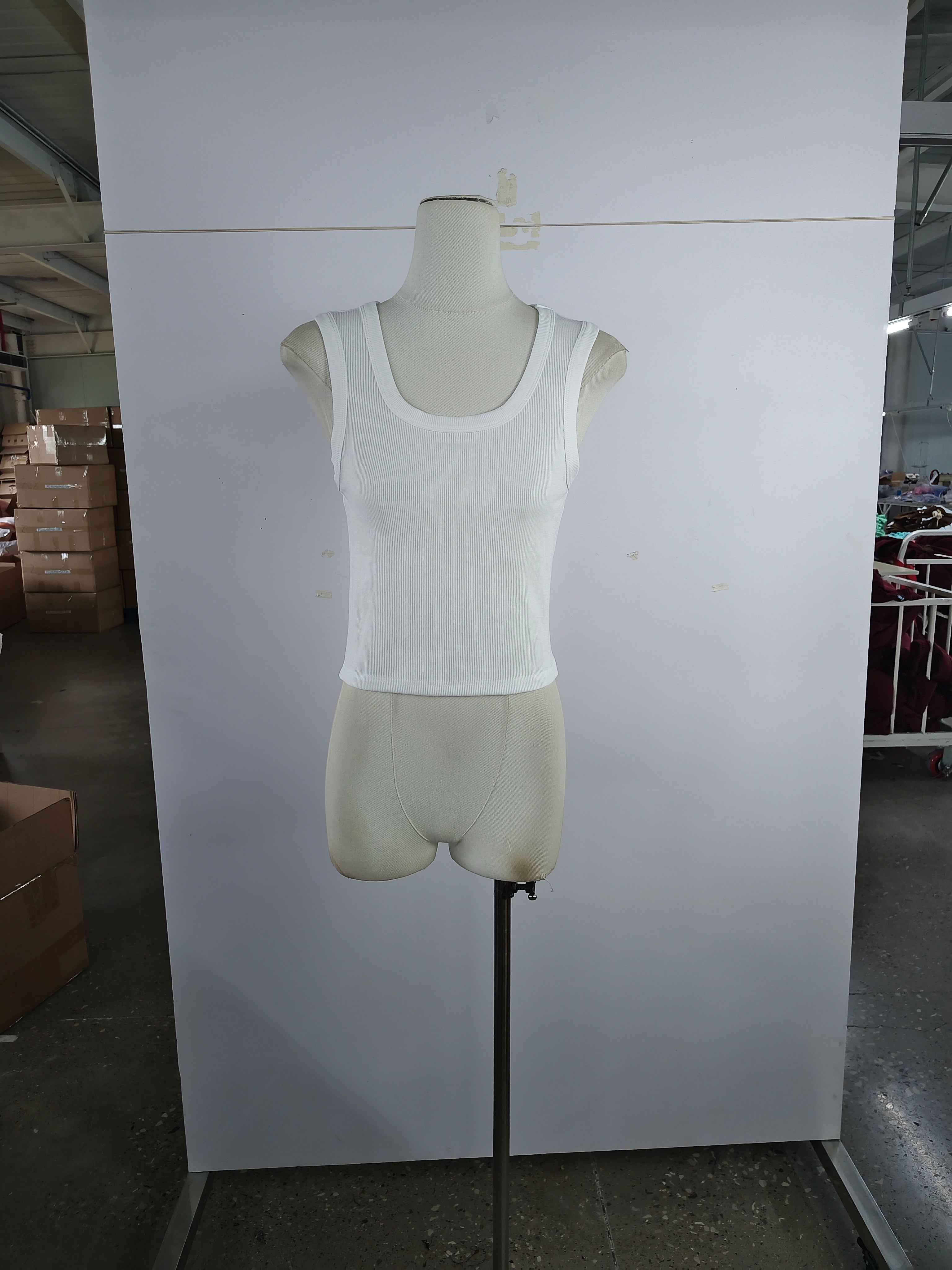 Clark Crop Tank Top | White