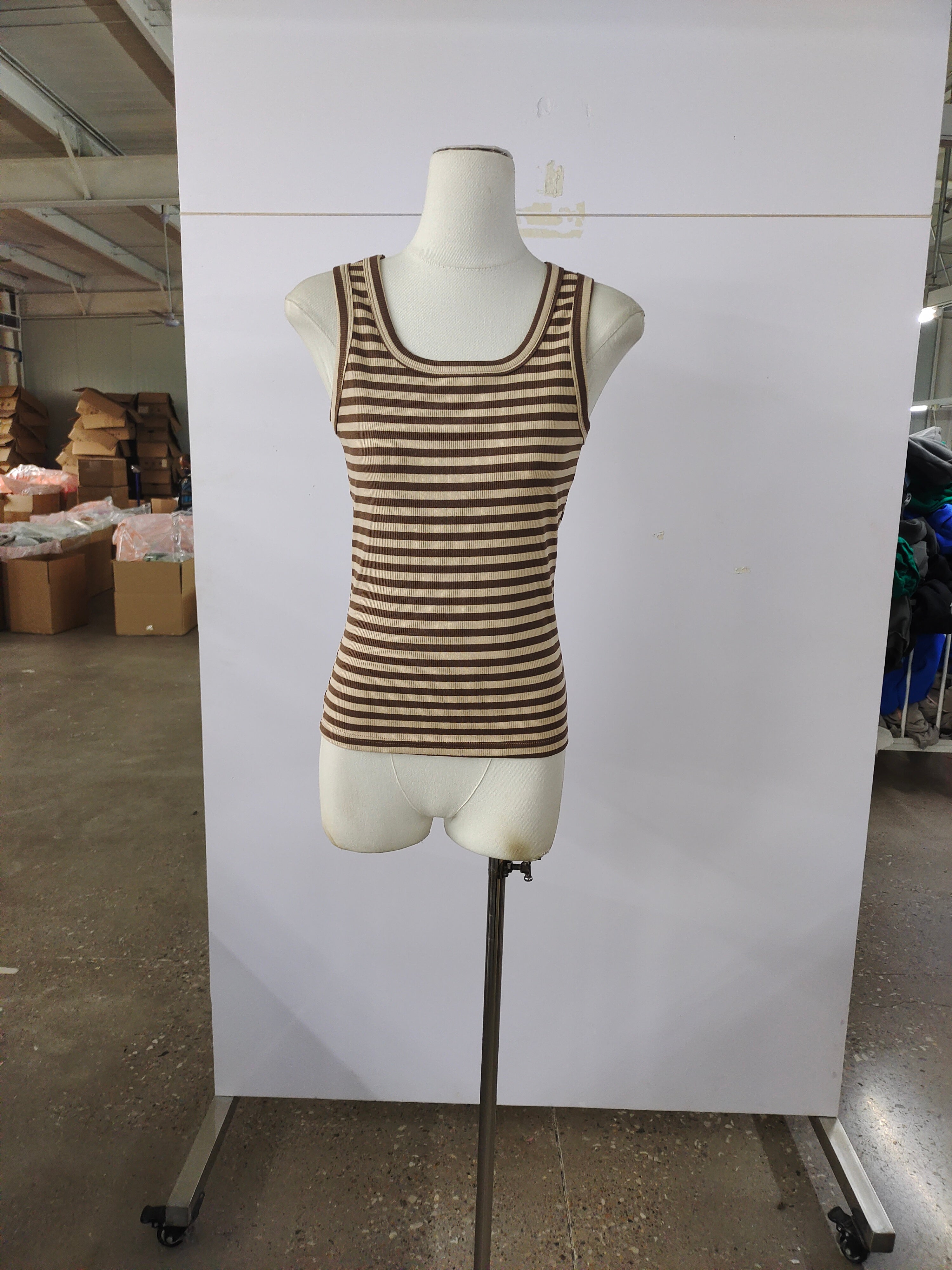 Williams Striped Tank | Brown