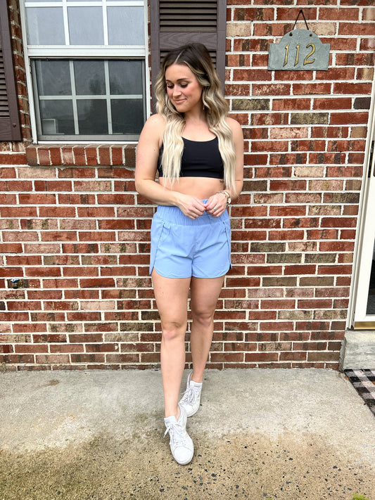 Every Day Workout Shorts | Light Blue FINAL SALE