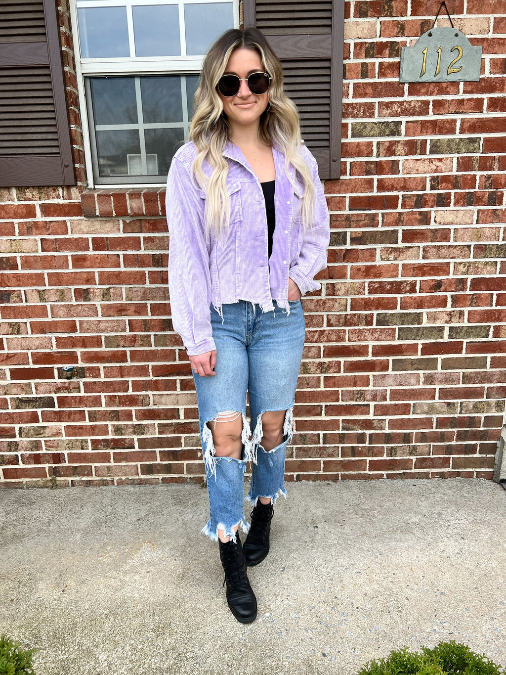Anna Corduroy Jacket | Purple FINAL SALE
