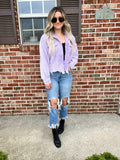 Anna Corduroy Jacket | Purple FINAL SALE