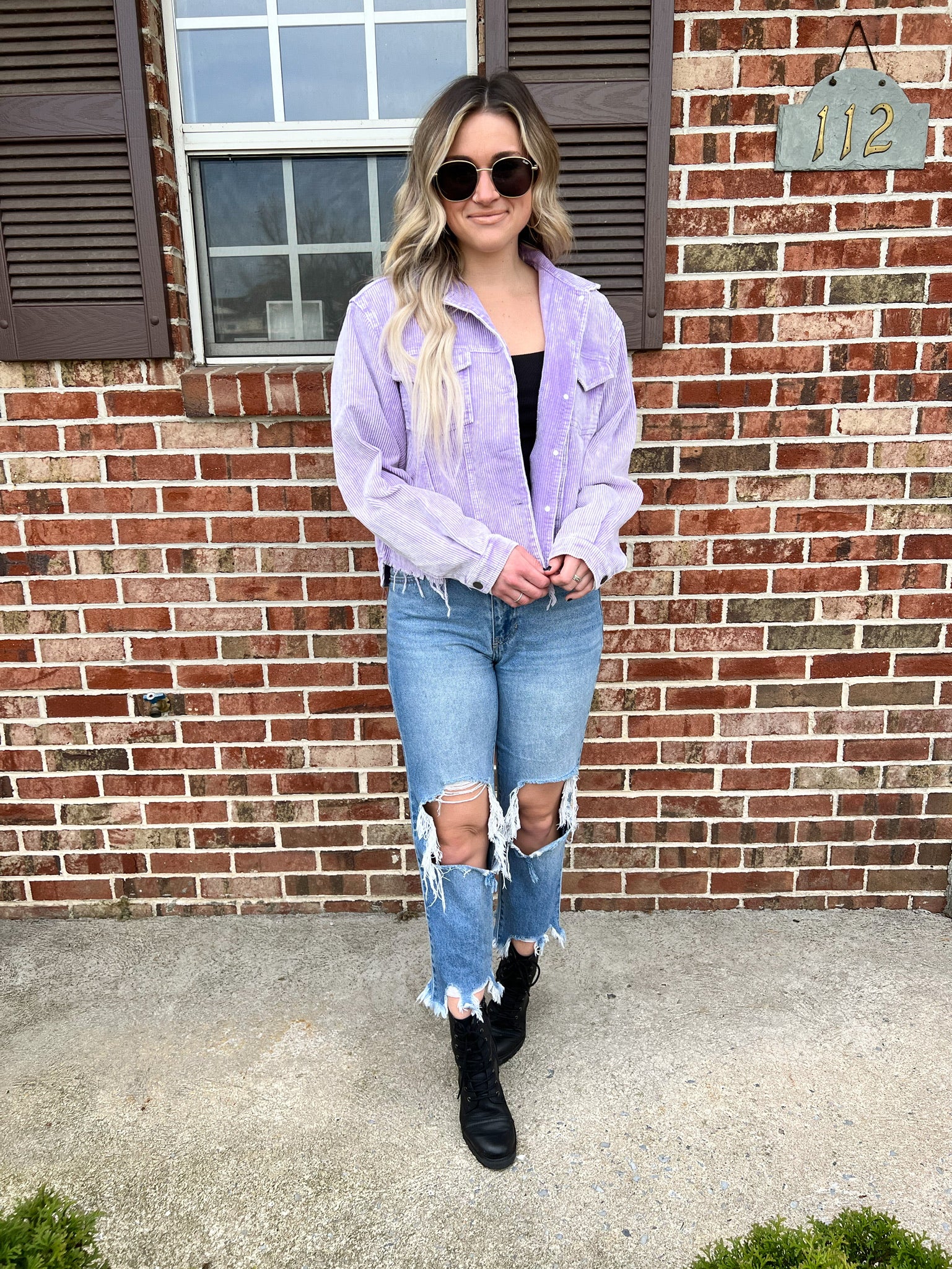 Anna Corduroy Jacket | Purple FINAL SALE