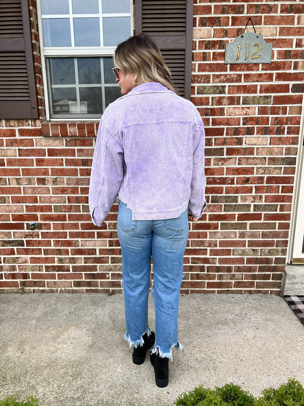 Anna Corduroy Jacket | Purple FINAL SALE