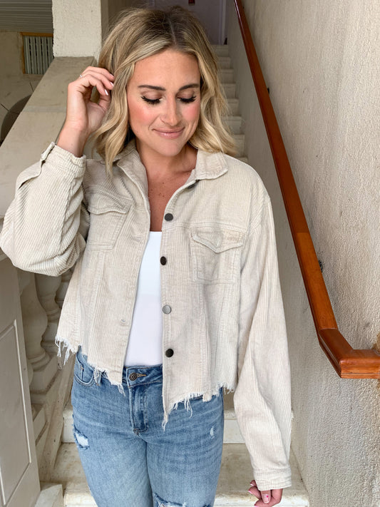 Anna Corduroy Jacket | Beige